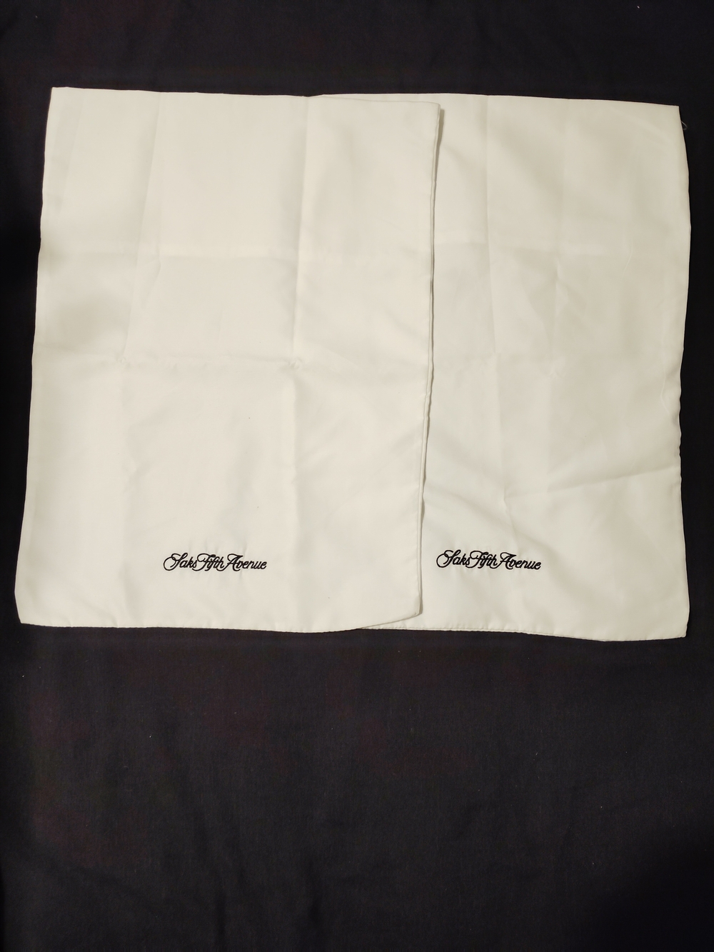 Saks Fifth Avenue White Embroidered Pillowcases Set